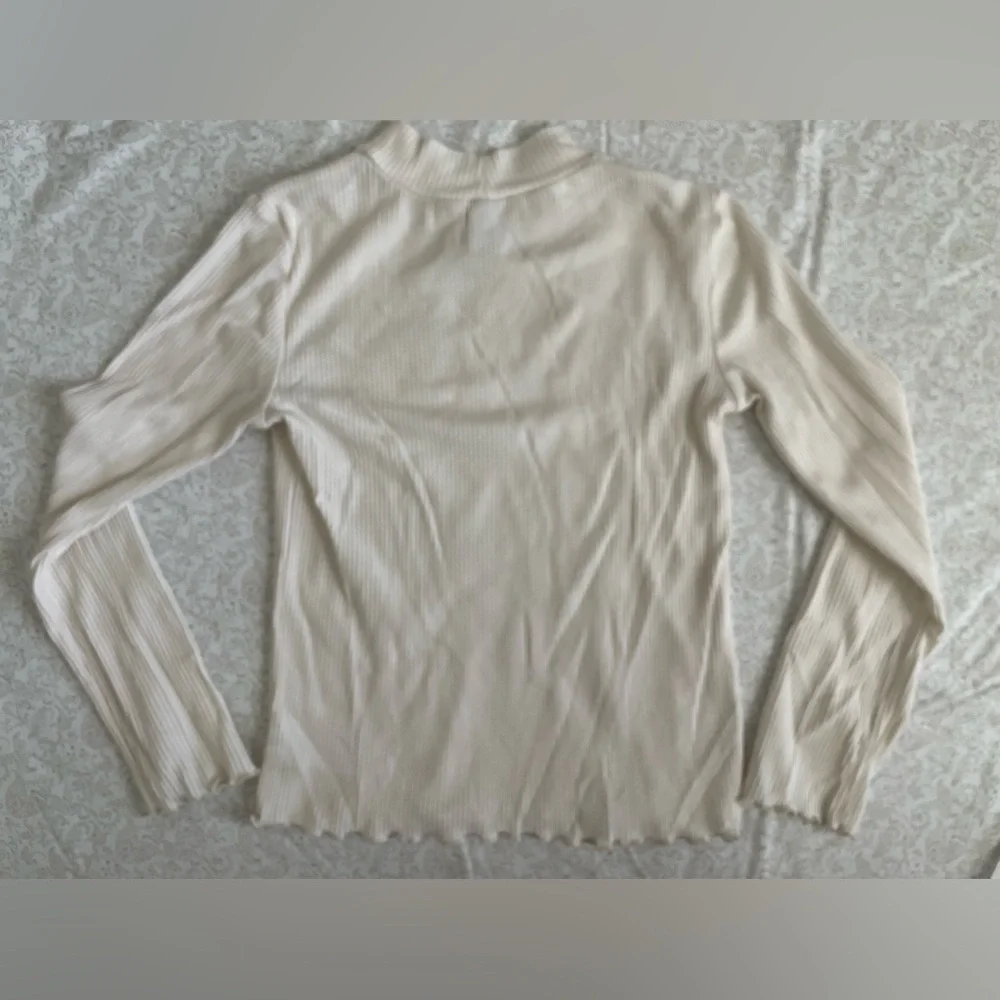 Old Navy Long Sleeve Tees Lot Of 3 Girls Sz L (10-12) Curled Hem Ribbed Striped